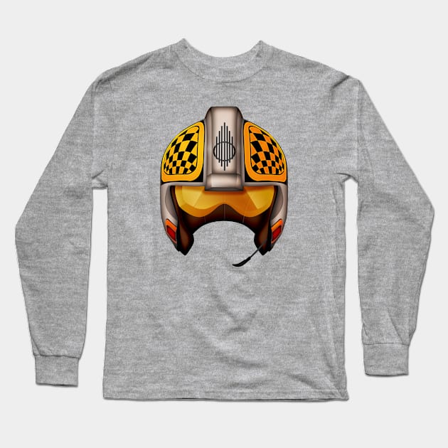 Mustache Friend in SPAAACE Long Sleeve T-Shirt by DavidWhaleDesigns